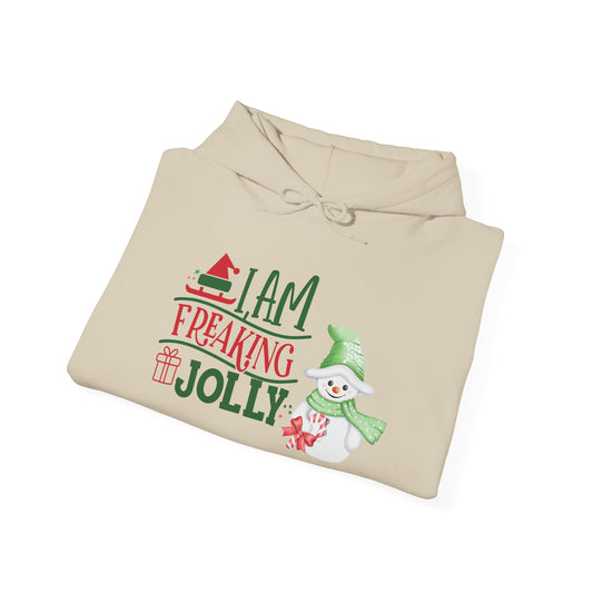 I am Freaking Jolly Snowman Hooded Sweatshirt