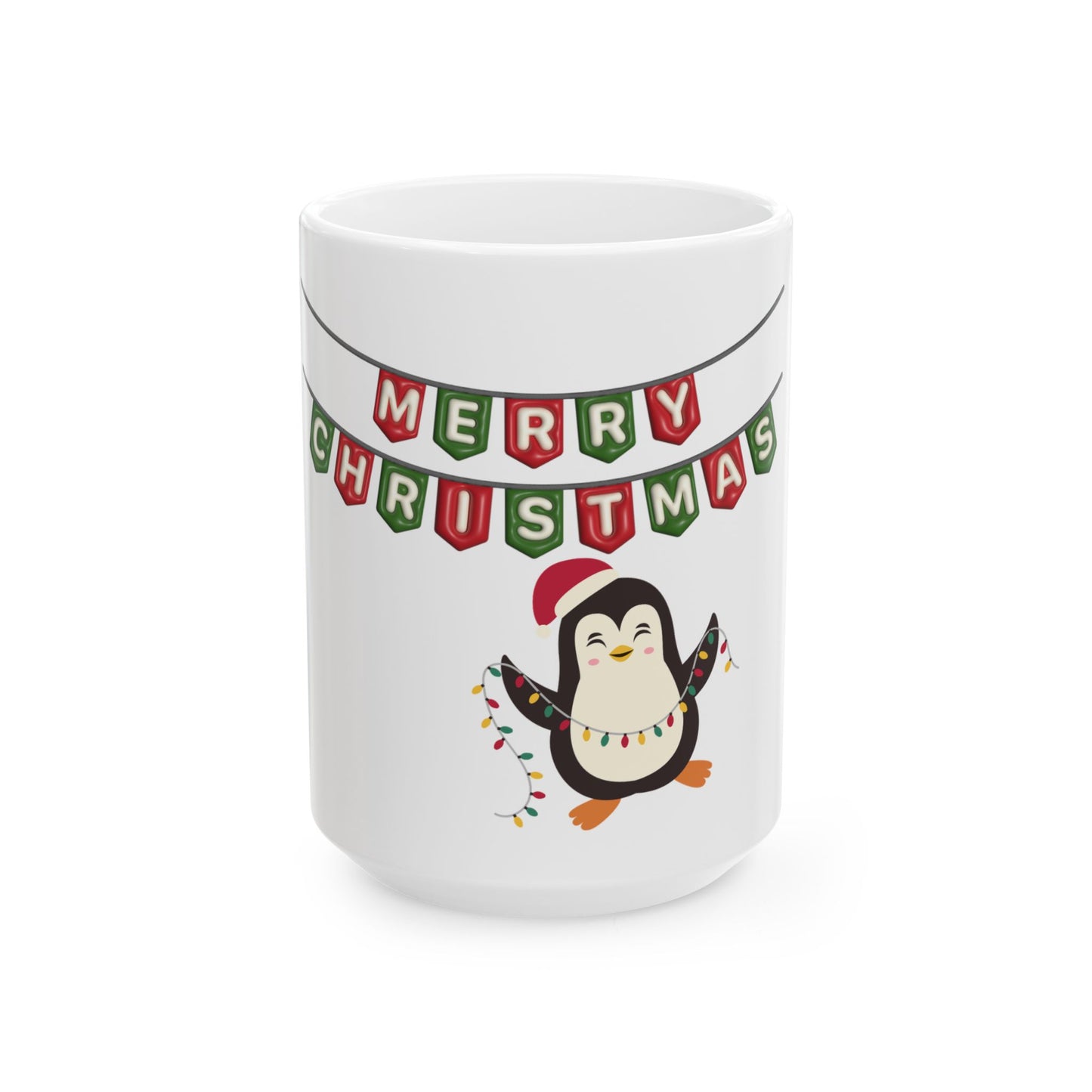 Merry Christmas Penguin Ceramic Mug